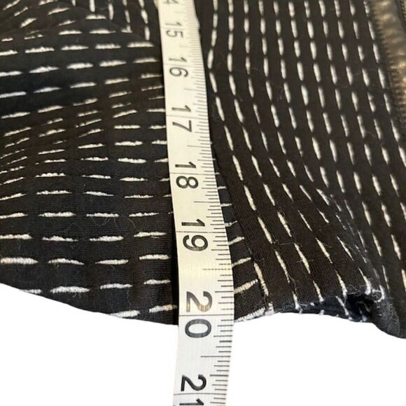 Rebecca Taylor Peplum Zip Blazer Cotton Blend Lamb Leather Trim Black Size 2 - Picture 9 of 11